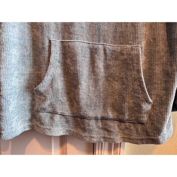 Tribal Cowl Neck Long Sleeve Pullover Drawstring Front Pocket Pouch Sz L - Picture 2 of 10